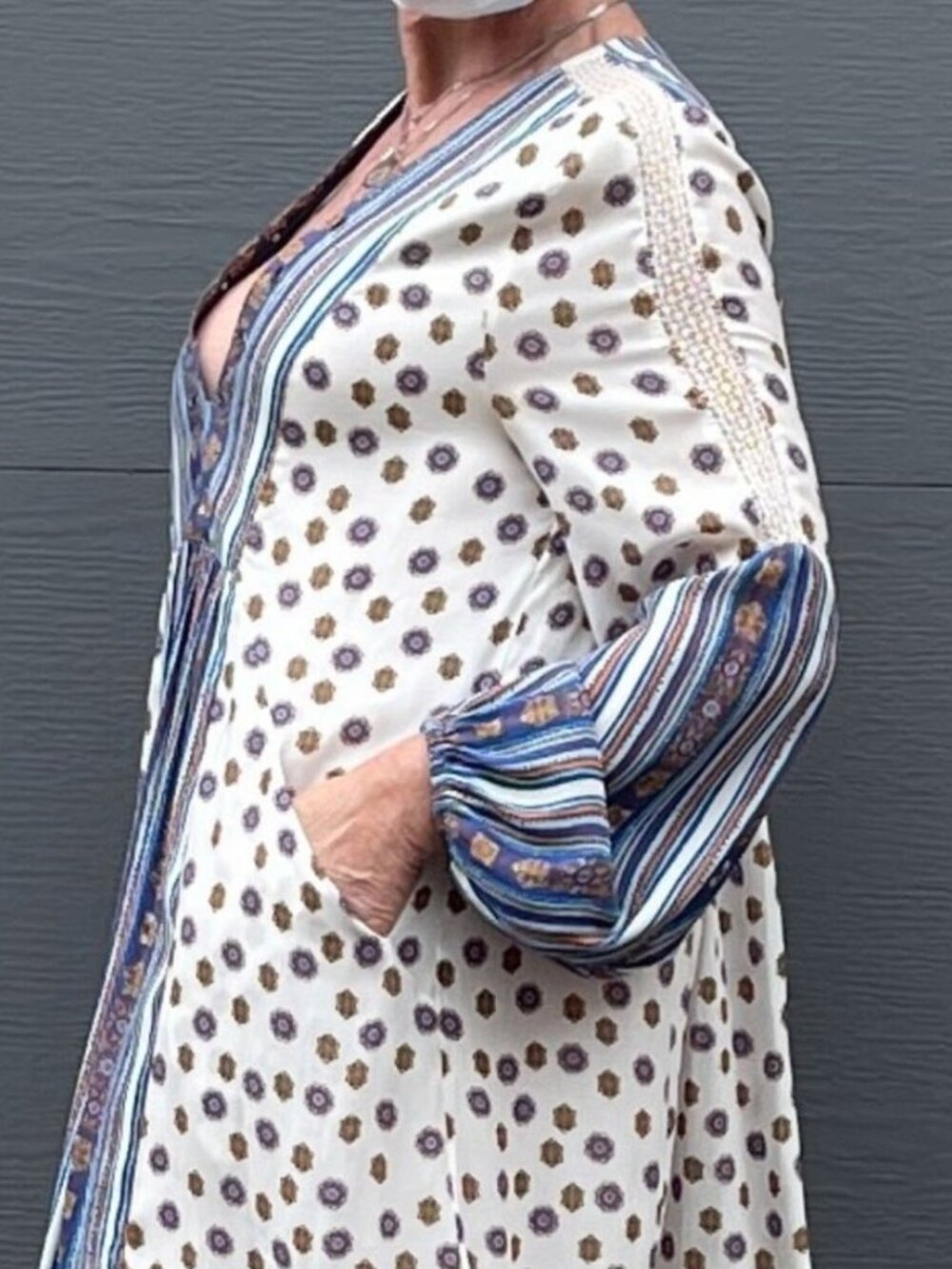 Free people Blossom sleeves lace up dress size M - Picture 5 of 11